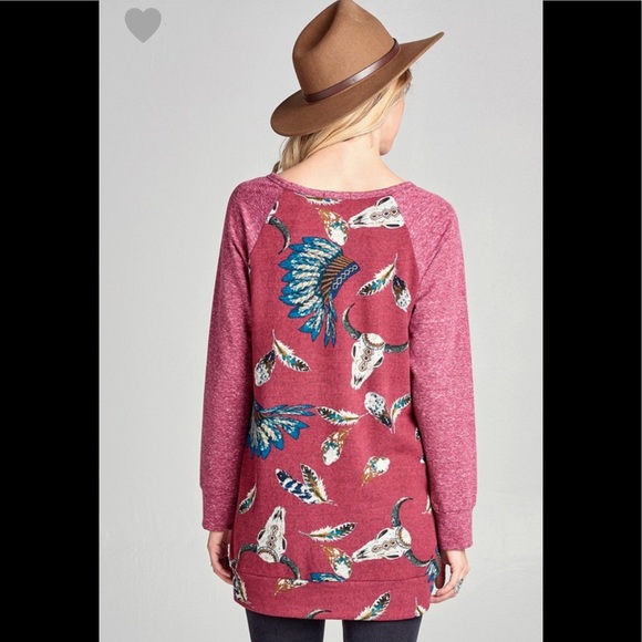 2 left❤️2 for $40❤️longhorn tribal print top - Picture 5 of 9